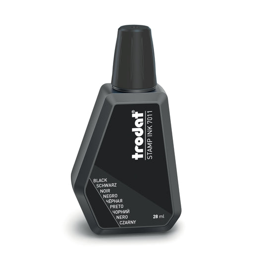 Trodat Stempelfarbe 7011 – 28 ml, Farbe Schwarz