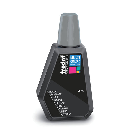 Trodat Stempelfarbe 7012 MCI – 28 ml, Farbe Schwarz