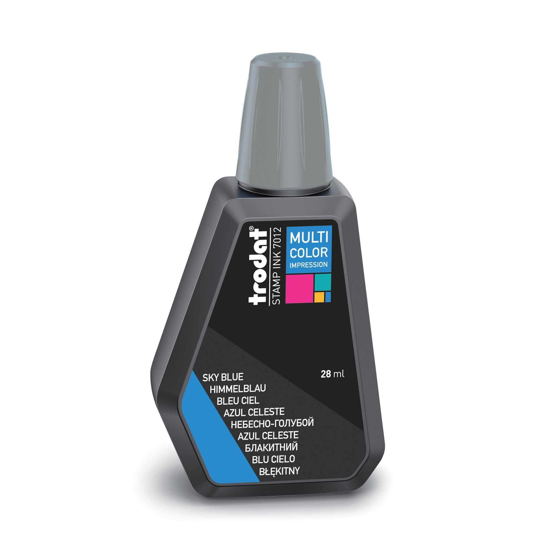 Trodat Stempelfarbe 7012 MCI – 28 ml, Farbe Himmelblau