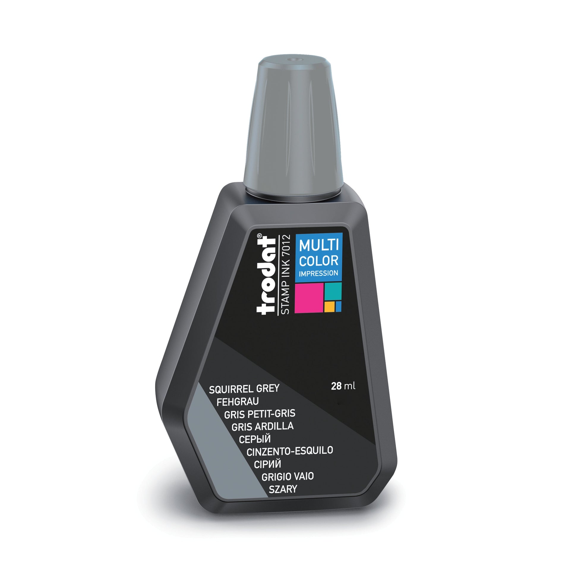Trodat Stempelfarbe 7012 MCI – 28 ml, Farbe Fehgrau