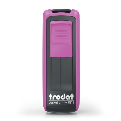 Trodat 9511 – individueller Stempel 38 × 14 mm – Gehäusefarbe Fuchsiapink