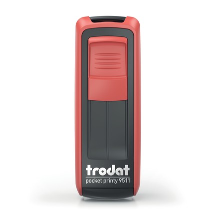 Trodat 9511 – individueller Stempel 38 × 14 mm – Gehäusefarbe Feuerrot