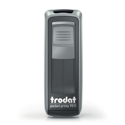 Trodat 9511 – individueller Stempel 38 × 14 mm – Gehäusefarbe Silber