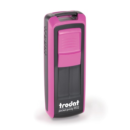 Trodat 9512 – individueller Stempel 47 × 18 mm – Gehäusefarbe Fuchsiapink