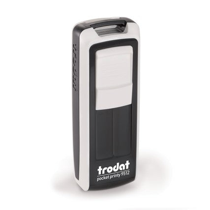 Trodat 9512 – individueller Stempel 47 × 18 mm – Gehäusefarbe Arktisweiß