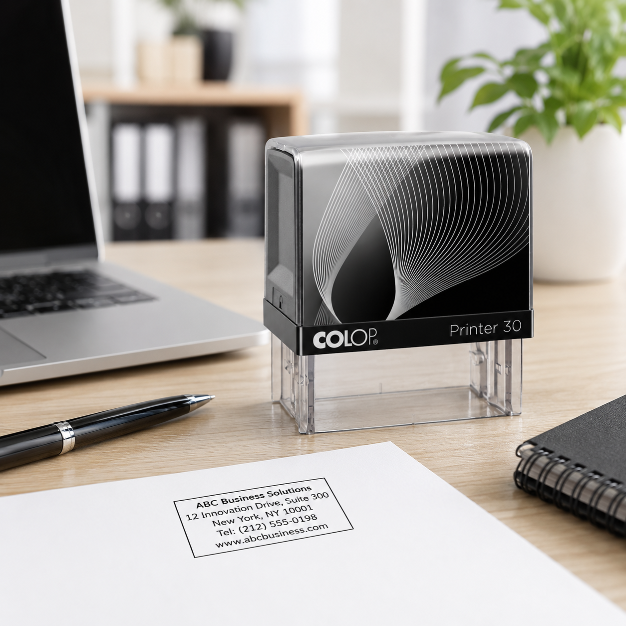 COLOP Printer 30 – individueller Stempel 47 × 18 mm, 5 Zeilen