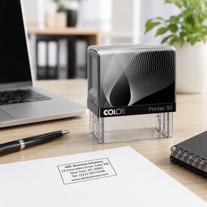 COLOP Printer 30 – individueller Stempel 47 × 18 mm, 5 Zeilen