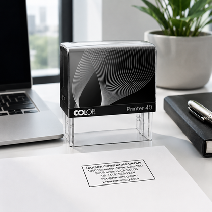 COLOP Printer 40 – tampon personnalisé 59 × 23 mm, 6 lignes