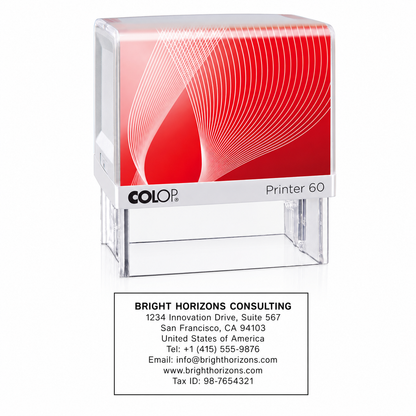 COLOP Printer 60 – tampon individuel 76 × 37 mm, 8 lignes