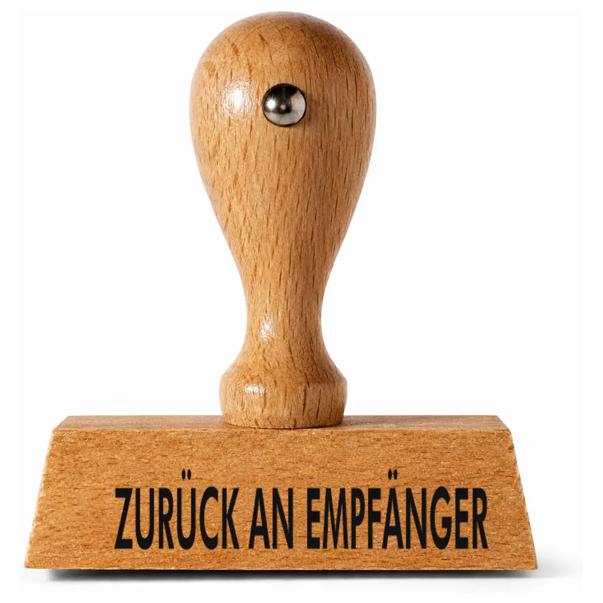 ZURÜCK AN EMPFÄNGER - Holzstempel 40x10mm