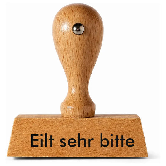 Eilt sehr bitte - Holzstempel 50x10mm