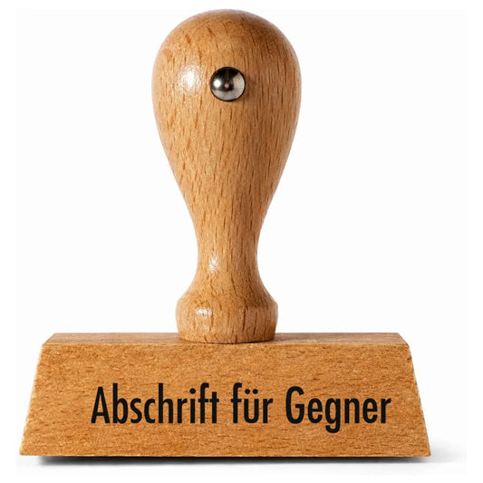 Abschrift für Gegner - Holzstempel 50x10mm