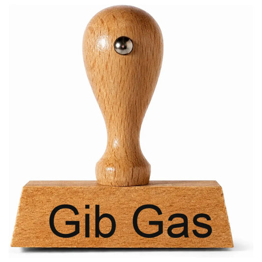 Gib Gas - Holzstempel 40x10mm