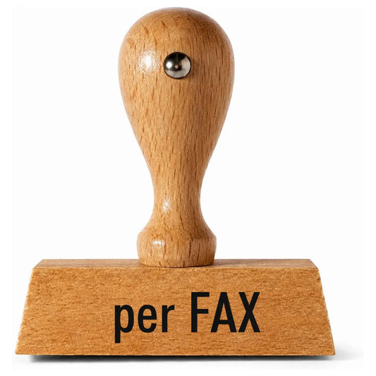 Per FAX - Holzstempel 40x15mm