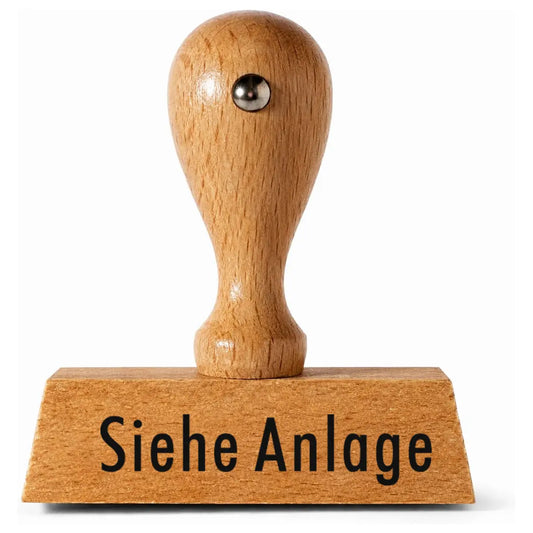 Siehe Anlage - Holzstempel 40x10mm