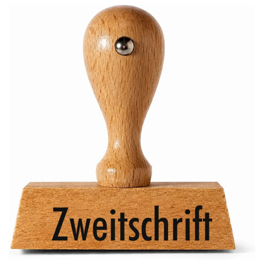 Zweitschrift - Holzstempel 40x10mm