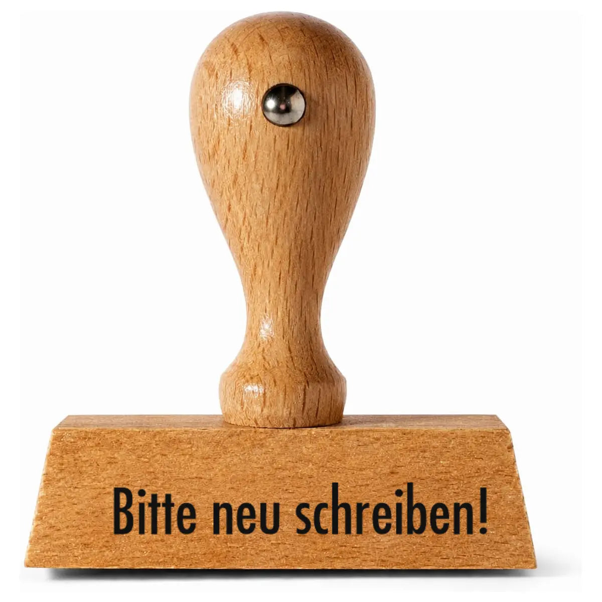 Bitte neu schreiben! - Holzstempel 40x10mm