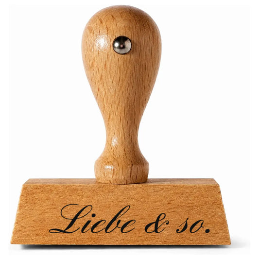 Liebe & so. - Holzstempel 40x10mm