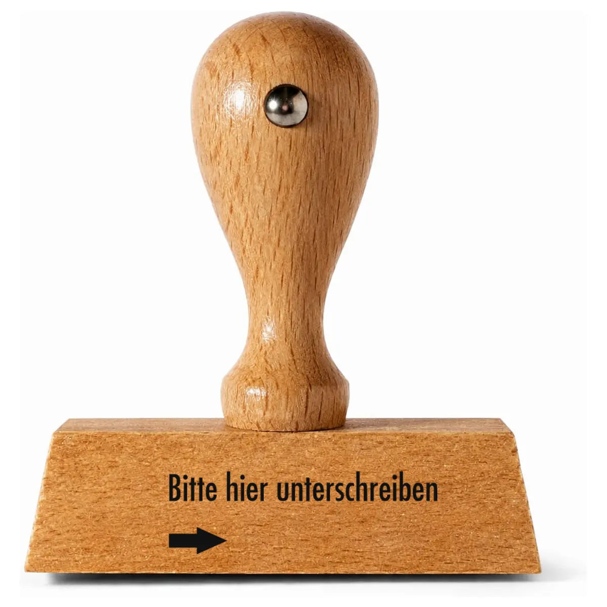 Bitte hier unterschreiben - Holzstempel 40x15mm