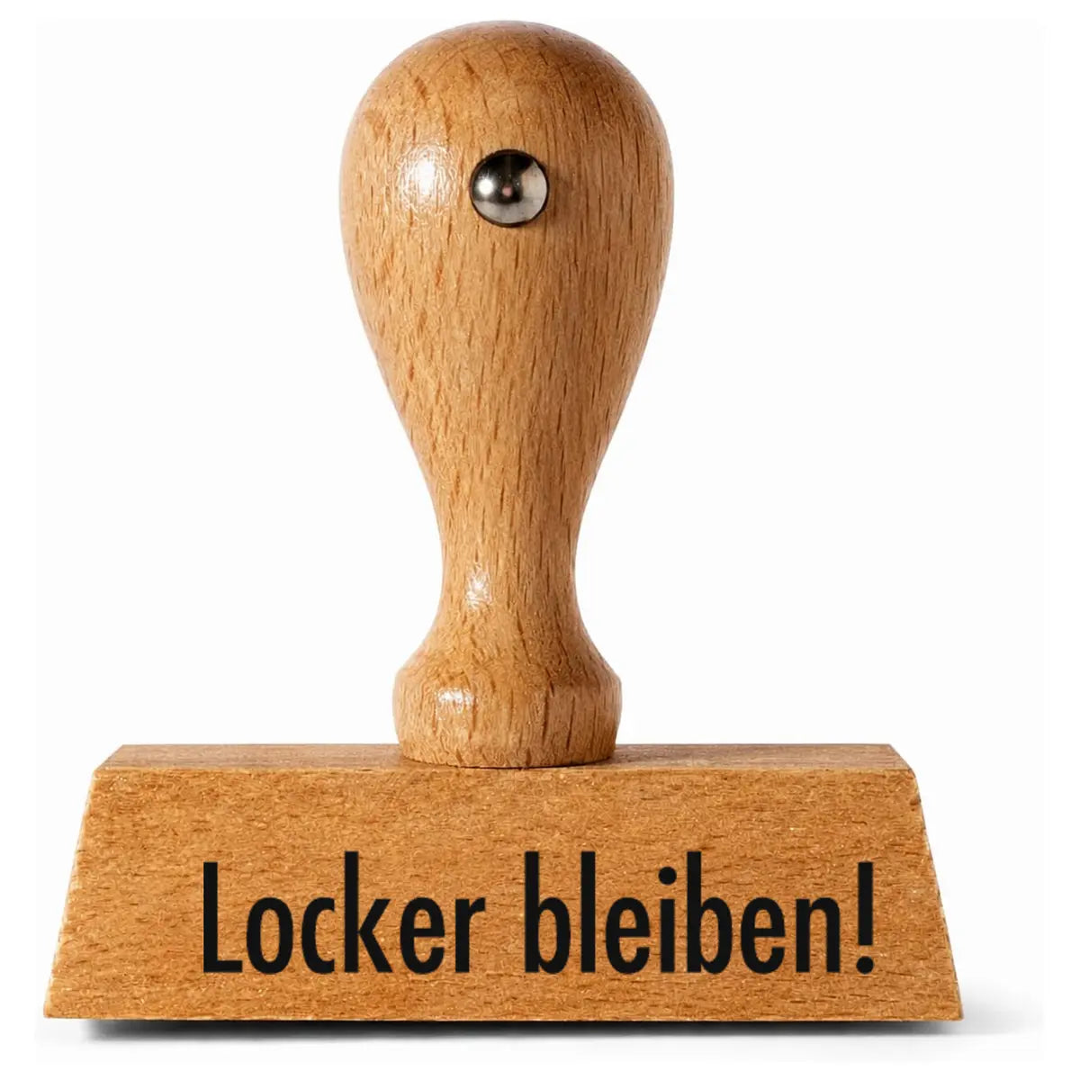 Locker bleiben! - Holzstempel 40x10mm