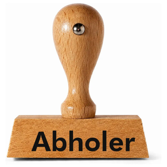 Abholer - Holzstempel 40x10mm