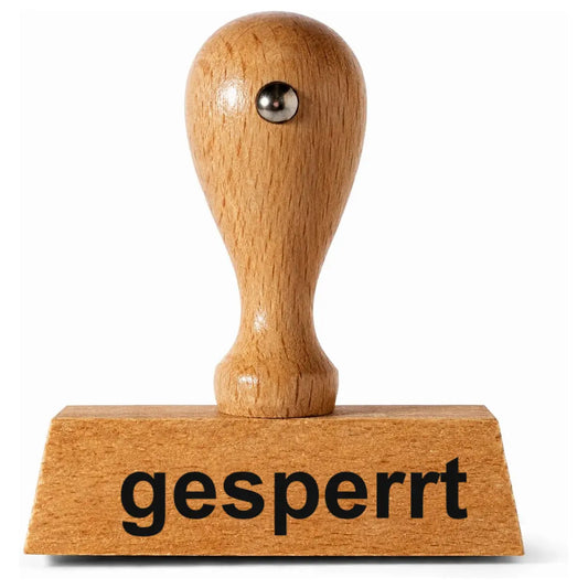 Gesperrt - Holzstempel 40x10mm
