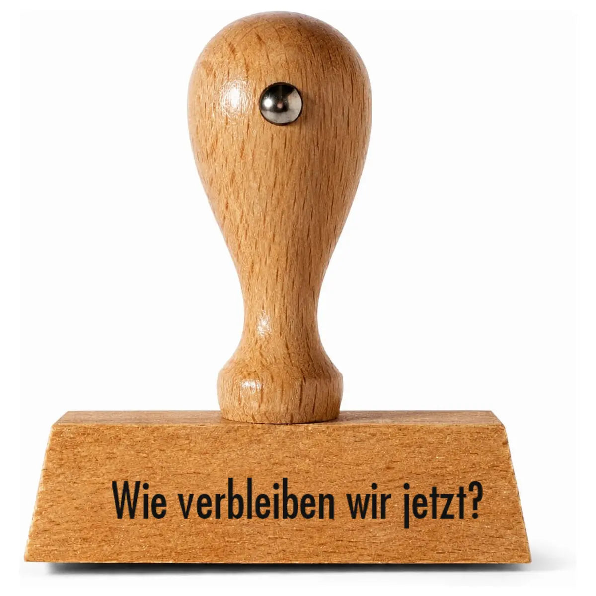 Wie verbleiben wir jetzt? - Holzstempel 40x10mm