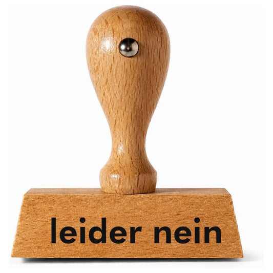 leider nein – Holzstempel 40 × 10 mm