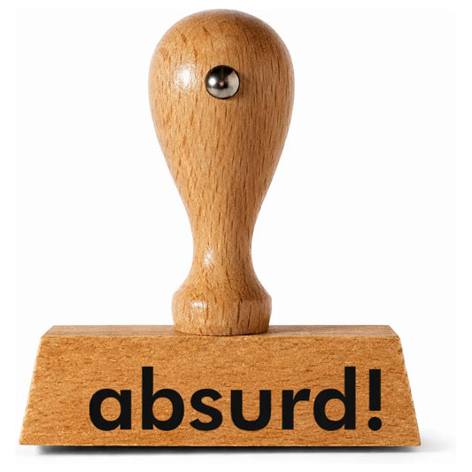 absurd! – Holzstempel 40 × 10 mm
