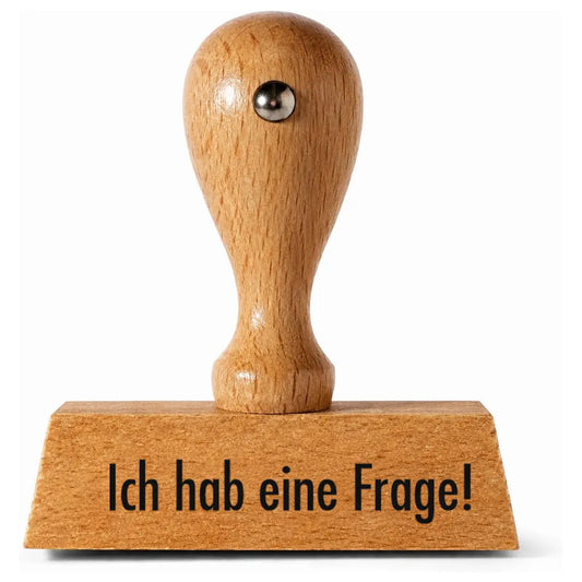 Ich hab eine Frage! – Holzstempel 40 × 10 mm