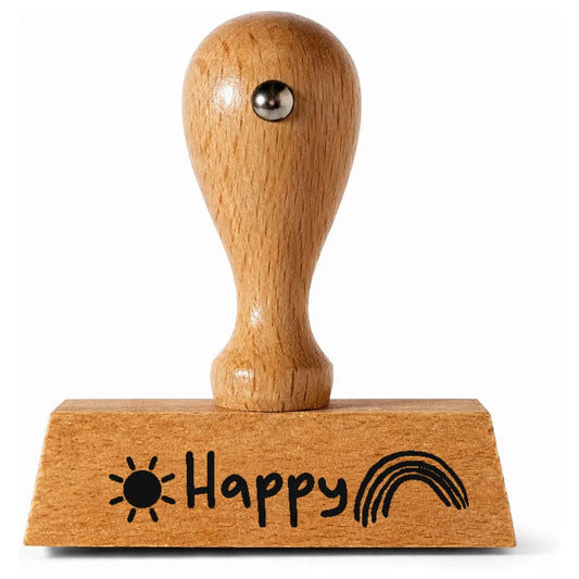 Happy fA\ – Holzstempel 40 × 10 mm