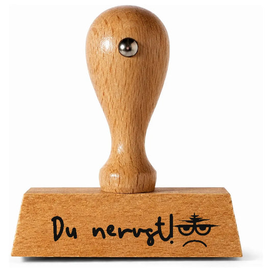 Du nenvitise – Holzstempel 40 × 10 mm