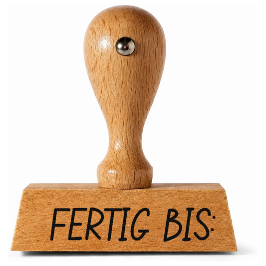 FERTIG BIS: – Holzstempel 40 × 10 mm