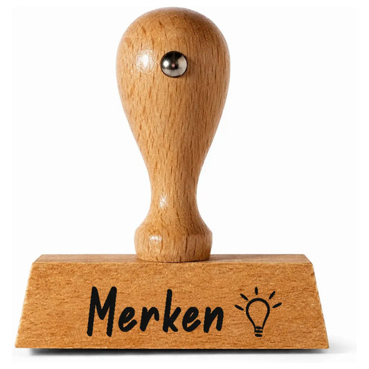 Merken*o – Holzstempel 40 × 10 mm