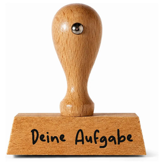 Deine Aufgabe – Holzstempel 40 × 10 mm