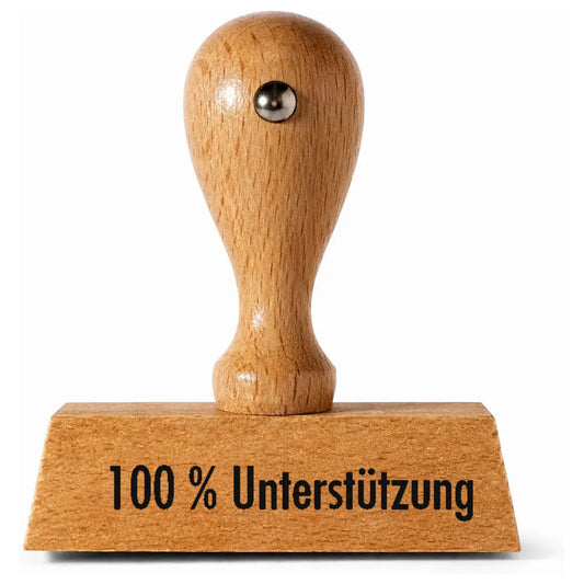 100 % Unterstützung – Holzstempel 40 × 10 mm