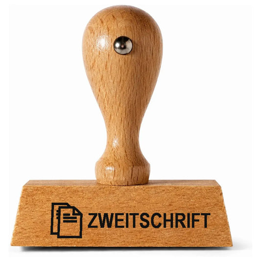 ZWEITSCHRIFT – Holzstempel 40 × 10 mm