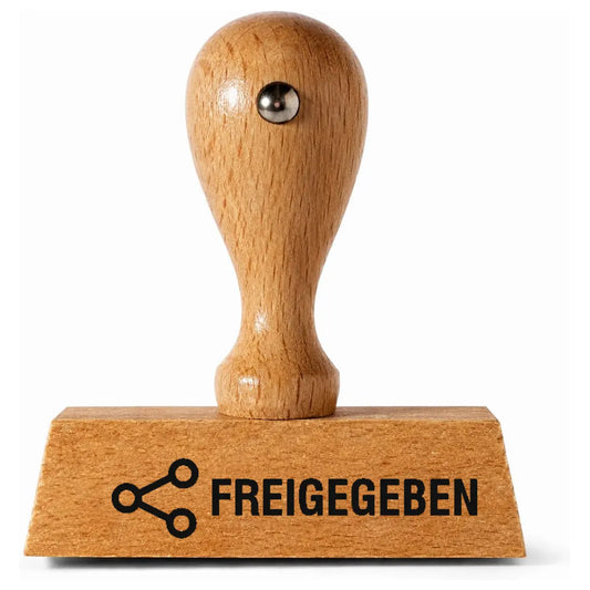 FREIGEGEBEN – Holzstempel 40 × 10 mm