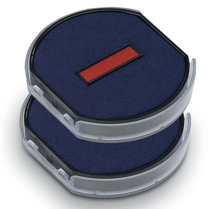 Trodat Ersatzkissen 6/46040/2 blau-rot – Einzelpackung, Kissenfarbe Blau-Rot