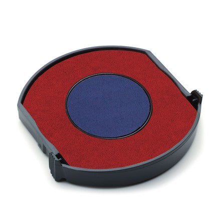 Trodat Ersatzkissen 6/46040/2R blau-rot – Einzelpackung, Kissenfarbe Blau-Rot