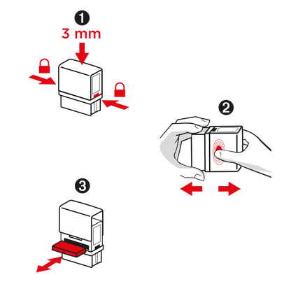 COLOP Printer 10 – Custom Stamp 27 × 10 mm, 3 lines