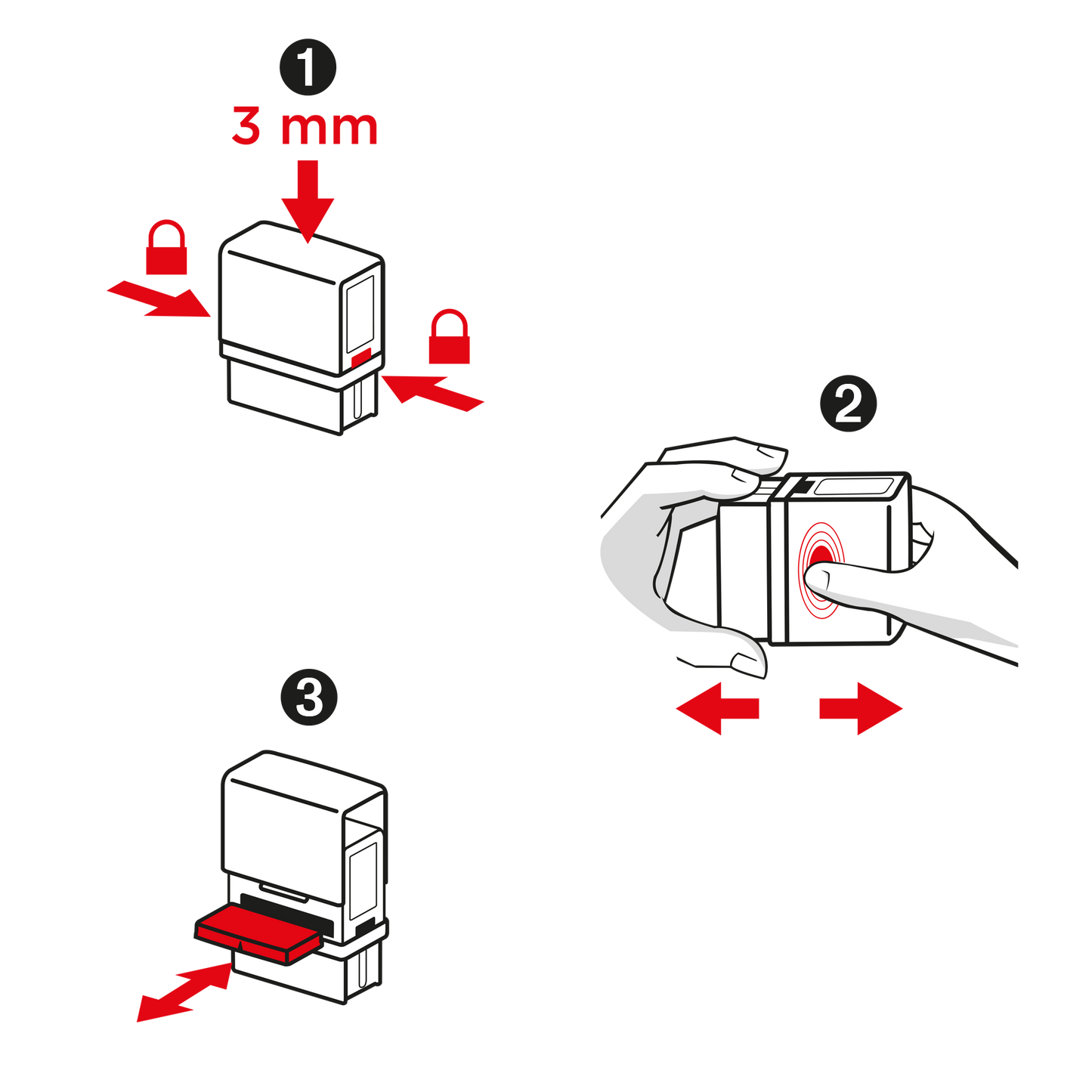 COLOP Printer 30 – individueller Stempel 47 × 18 mm, 5 Zeilen