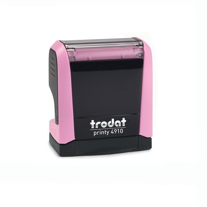 Trodat 4910 – individueller Stempel 26 × 9 mm – Gehäusefarbe Pastell Rosa