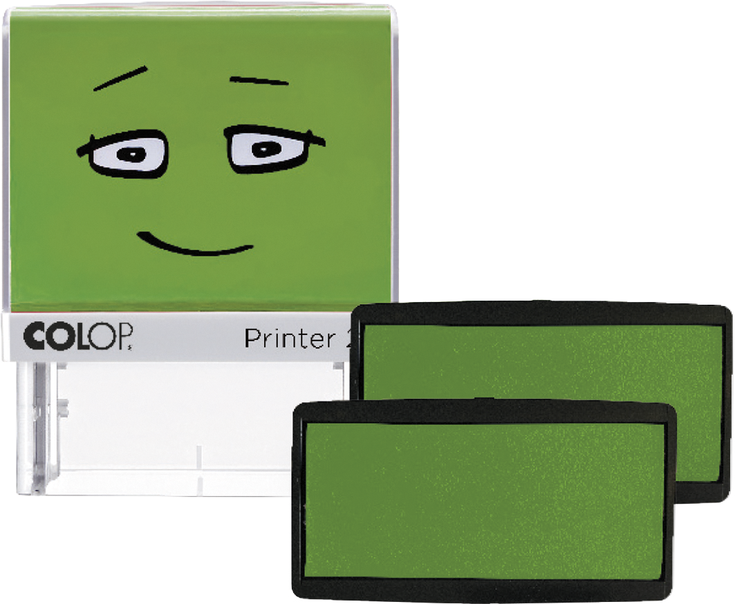 COLOP NIO School Ersatzkissen E/20 – 2er-Set – Smooth Green