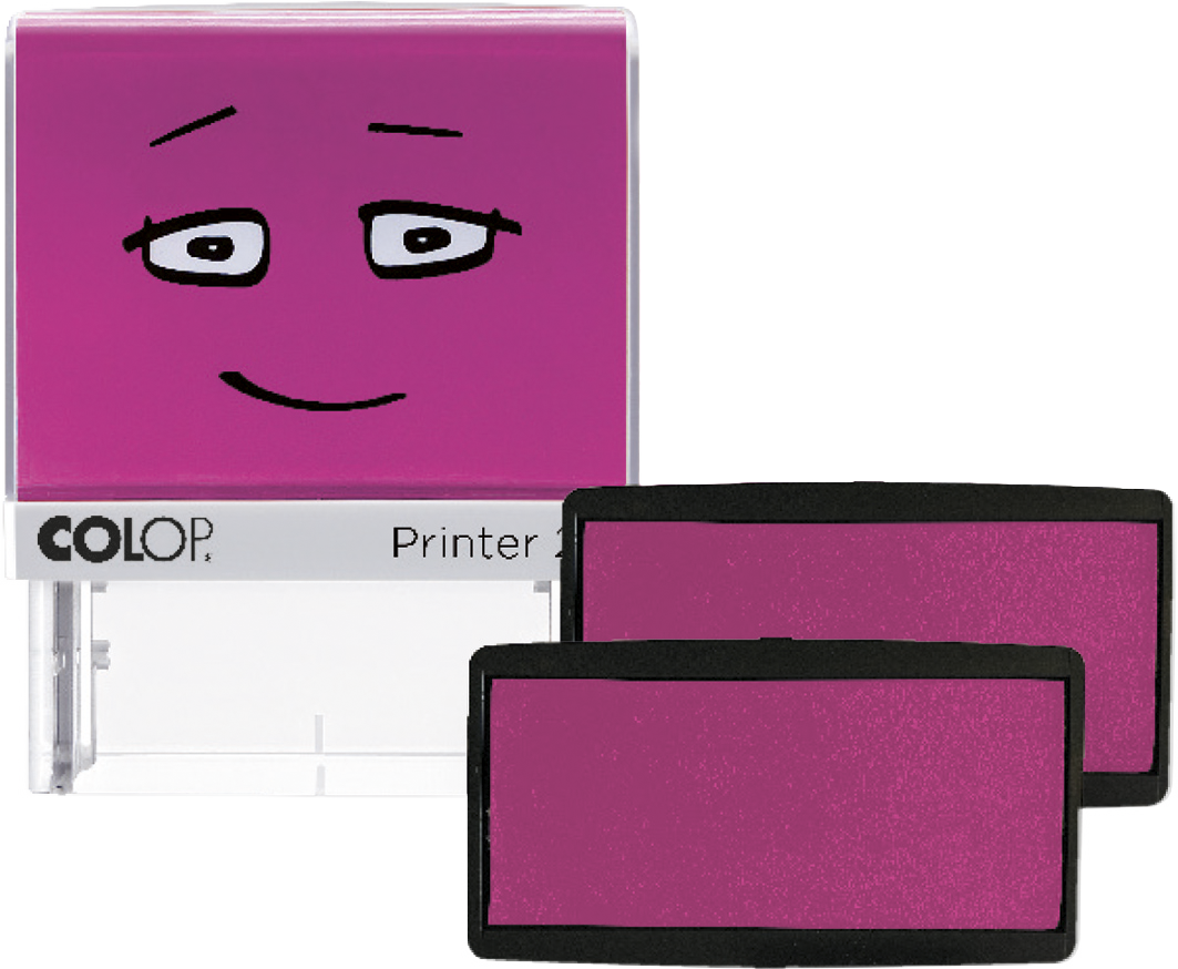 COLOP NIO School Ersatzkissen E/20 – 2er-Set – Soft Pink