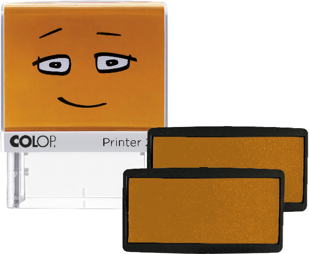 COLOP NIO School Ersatzkissen E/20 – 2er-Set – Shiny Orange