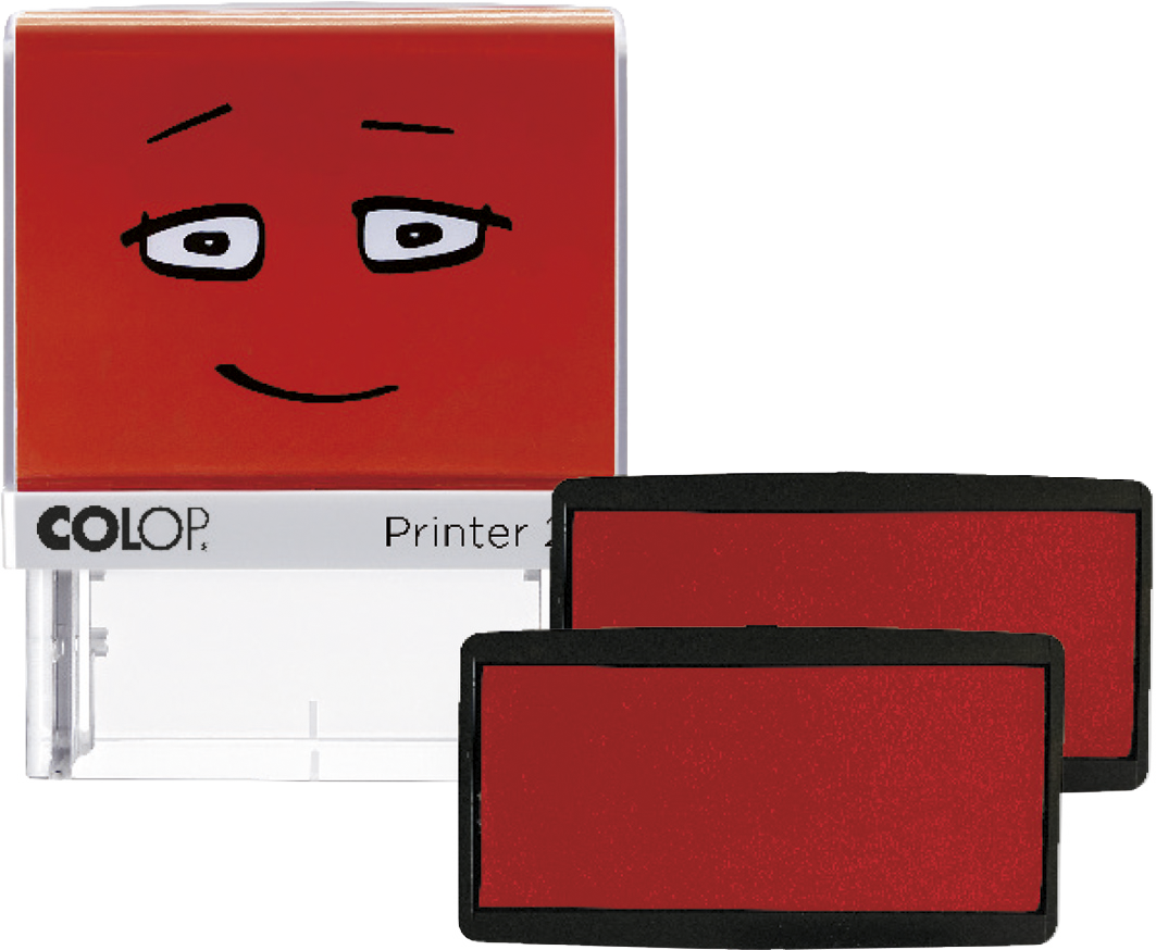 COLOP NIO School Ersatzkissen E/20 – 2er-Set – Brave Red