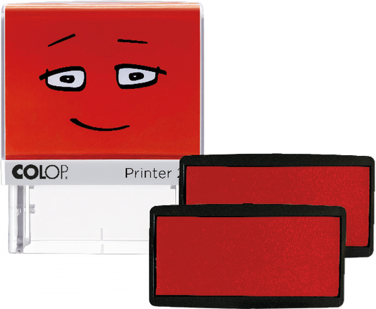 COLOP NIO School Ersatzkissen E/20 – 2er-Set – Brave Red