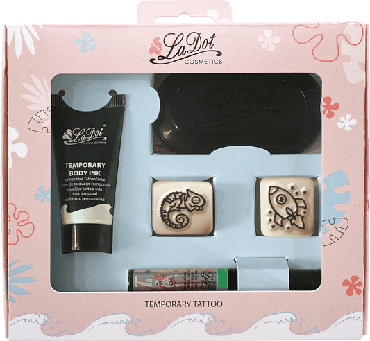 COLOP LaDot Tattoo-Set – Chamäleon und Rakete – Standard