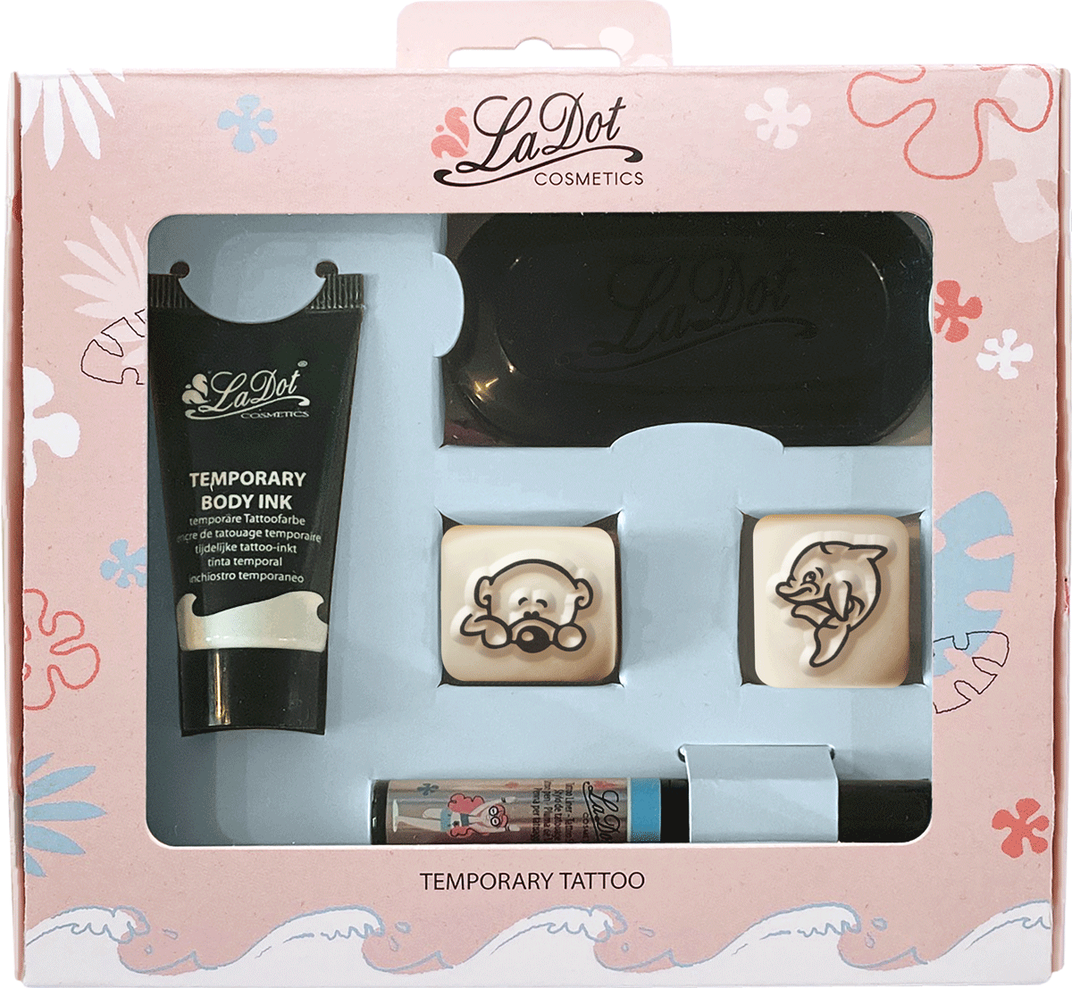 COLOP LaDot Tattoo-Set – Bär und Delfin – Standard